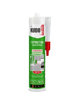 Герметик KUDO KSK-120 силиконовый санитарный прозрачный 280мл (12шт) - фото 10995