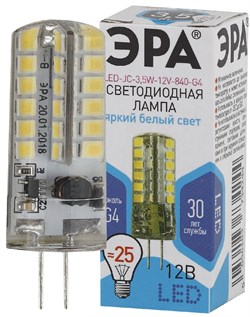 Лампа светодиодная ЭРА LED  JC-3,5w-12v-840-G4 4000К - фото 17434