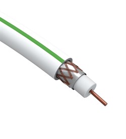 Кабель коаксиальный SAT 703 B, 75 Ом, Cu/(оплётка Cu 75%),  цвет бел, бухта 100 м АРТ. S-B-75-PVC100 - фото 17784