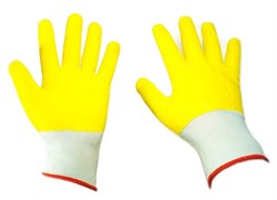Перчатки с 1-м обливом желтый, зеленый, красные - фото 21050