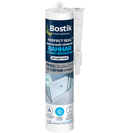 Герметик Bostik Perfect Seal силиконовый для ванной  белый 280 мл (12шт) - фото 21550