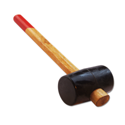 Киянка 340 гр SANTOOL резиновая с деревянной ручкой Мастер(6шт/уп) - фото 21713