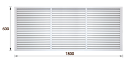 Решетка радиаторная ПВХ белая (60х180)