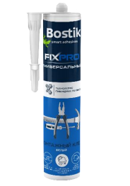 Клей-герметик  Bostik  FIXPRO универсальный белый картридж 290 мл ( гибрид ) (12шт) - фото 27419
