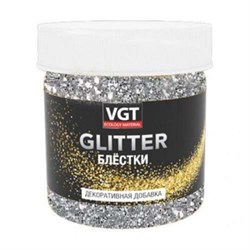 Глиттер серебро ВГТ 0,05 кг (12шт) - фото 27423