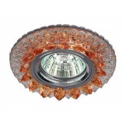 Светильник DK LD19 SL OR/WH ЭРА декор со светодиодной подсветкой MR16, прозрачный оранж - фото 28561