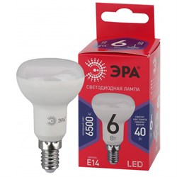Лампа светодиодная  ЭРА LED R50-6w-865-E14 R 6500К - фото 28812