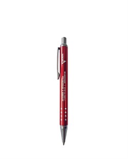 Ручка шариковая красная металлическая KERRY - фото 28841