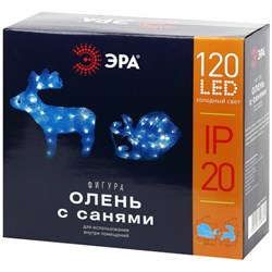 Светодиодная новогодняя фигура ЭРА ENIOF - 11  LED Олень с санями - фото 29708