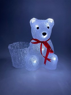 Светодиодная новогодняя фигура ЭРА ENIOF - 12  LED Медвежонок с корзинкой, 3АА - фото 29727