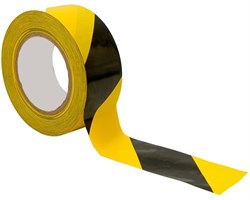 Лента для ограждений 50мм черно-желтая (1/8) - фото 30745