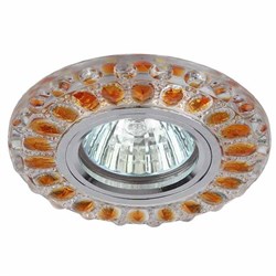 Светильник DK LD10 SL OR/WH ЭРА декор со светодиодной подсветкой MR16, прозрачный оранжевый - фото 31376