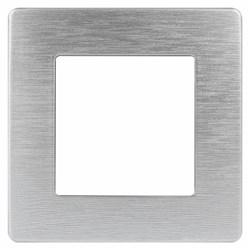 12-5101-03 ЭРА Рамка для розеток и выключателей на 1 пост, Сатин, алюминий