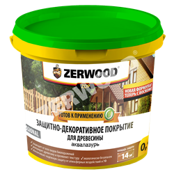 Защитно-декоративное покрытие ZERWOOD орех 0,9кг (12шт/уп) - фото 32965