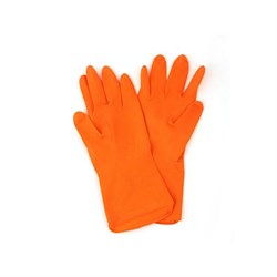 Перчатки резиновые  VETTA PREMIUM оранжевые L - фото 34484