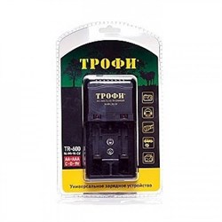 Зарядное устройство ТРОФИ TR-600 универсальное (2хАА, 2хААА, С, D, 6LR61) РАСПРОДАЖА - фото 34991