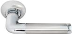 Ручка дверная Rucetti  RAP 2 SN/CP-IND,цвет-бел.никель/хром - фото 35674
