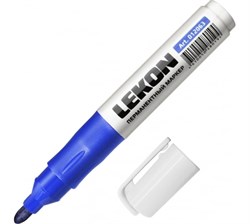 Маркер перманентный заправляемый, синий LEKON ReFresh - фото 36743