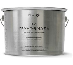 Грунт-эмаль Elcon по ржавчине 3 в 1 матовая белая 2 кг (12шт) - фото 37933