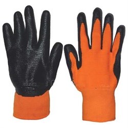 Перчатки оранжево-черные (салатово-черные) #400 - фото 37941
