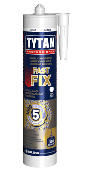 Клей монтажный  TYTAN  Fast Fix универсальный белый катридж 290 гр (12шт) - фото 38138