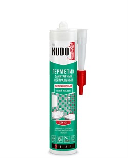 Герметик KUDO KSK-131 нейтральный санитарный белый 280 мл (12шт) - фото 38292