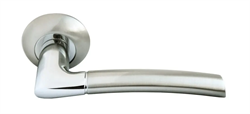 Ручка дверная Rucetti RAP6 SN/CP-IND,цвет-бел.никель/хром - фото 38451
