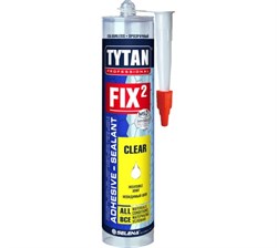 Клей-герметик  TYTAN  Fix2 прозрачный 290 гр (12шт) - фото 39264
