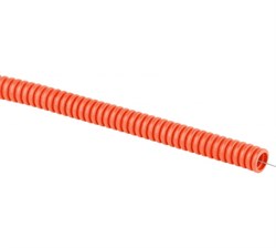 Труба гофр. ПНД д-16мм с зонд. легкая 100м (оранжевый) ЭРА - фото 39619