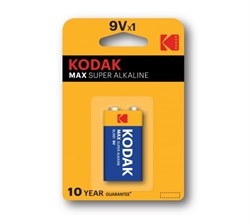 Элемент питания Kodak 6LR61-1BL MAX SUPER Alkaline [K9V-1] (10/200/6000) - фото 41597