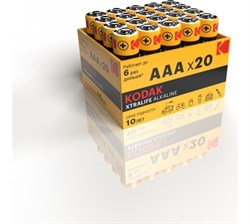 Элемент питания  Kodak LR03-20 bulk XTRALIFE Alkaline (20/360/) - фото 41598