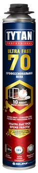 Пена профессиональная TYTAN ULTRA FAST 70л, летняя (+5) 870 мл (12шт)