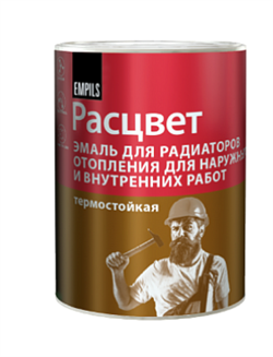 Эмаль для радиаторов отопления «РАСЦВЕТ» алкидная д/ наруж. и внутр. работ белая 1 кг 14шт/уп - фото 44074