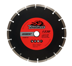 Диск алмазный DIAFORCE SEGMENT 230х22,23х8х2,5 мм сухой рез (5шт/уп) - фото 44155