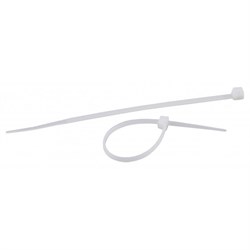 Кабельная стяжка 3.6 х 250 мм белая (100 шт/уп) Simple NO-224-191 - фото 44482