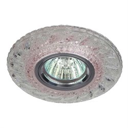 Светильник DK LD18 SL PK/WH ЭРА декор с белой светодиодной подсветкой MR16, прозрачный розовый - фото 44542