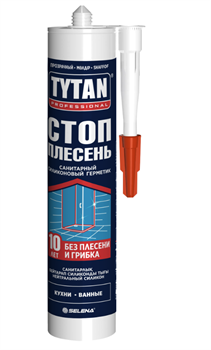 Герметик TYTAN Prof Стоп плесень силиконовый санитарный нейтральный белый 280 мл(12in)