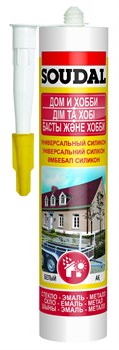 Герметик СОУДАЛ для дерева акриловый светло-серый 280 мл (15шт/уп) катридж - фото 45145