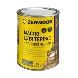 Масло для террас ZERWOOD MDT бесцветный 0,75кг (уп 14) - фото 47528