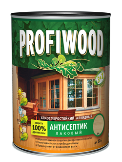 Антисептик PROFIWOOD 3 в 1 лаковый атмосферостойкий алкидный красное дерево 0,7 кг (14шт) СПЕЦЦЕНА - фото 47690