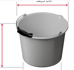 Ведро  Мастер  гибкое, ударопрочное для сухих смесей, 12л АКОР