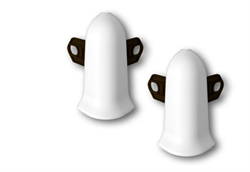 Угол наружный с крепежом для плинтуса 70мм  Идеал Классик , 001 Белый (20шт) (Под заказ) - фото 52405