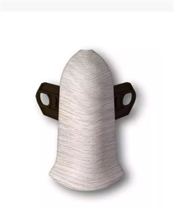 Угол наружный с крепежом для плинтуса 70мм  Идеал Классик , 251 Ясень  (20шт) (Под заказ) - фото 52406