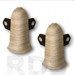 Угол наружный с крепежом для плинтуса 70мм  Идеал Классик , 272 Сосна золотистая (20шт) (Под заказ) - фото 52408