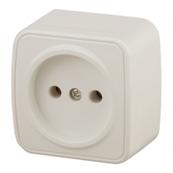 3-201-02 Intro Розетка 2P, 16А-250В, IP20, ОУ, Polo, сл.кость  Б0036124