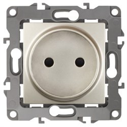 12-2105-04 ЭРА Розетка 2P,16A-250В, IP20, Эра12, шампань  Б0018257
