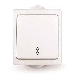 Выключатель одноклавишный проходной "UNIVersal"серия"Аллегро"IP-54о/у10А,220В,белый, 5563484