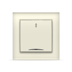 Выключатель проходной одноклавишный с подсветкой "UNIVersal" серия "Бриллиант", с/у, 10А, 220В, "сло 7948608