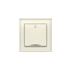 Кнопка звонка с символом и подсветкой "UNIVersal" серия "Бриллиант", с/у, 10А, 220В, "слоновая кость 7948660