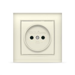 Розетка одноместная "UNIVersal" серия "Бриллиант" б/з, с/у, 16А, 220В, "слоновая кость" (ivory), (ев 7948806